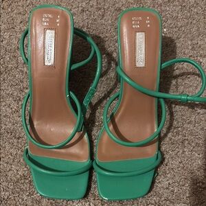 Green Strappy Heels